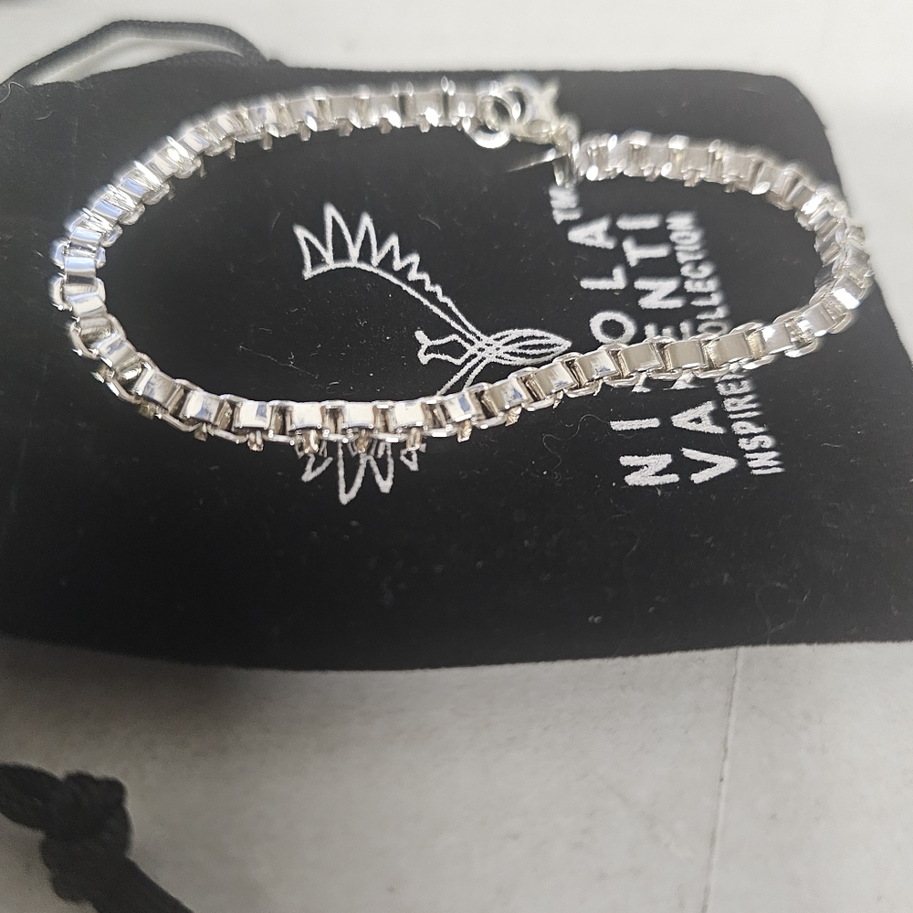 Nikola Valenti Inspired Collection Sterling Silver Chain Link Bracelet